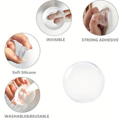 Set de 8 opritoare pentru usi, transparent, silicon
