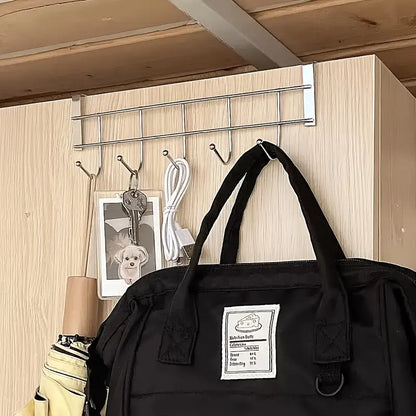 Organizator de ușă din oțel inoxidabil cu 5 cârlige