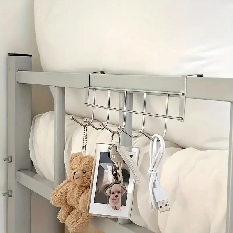 Organizator de ușă din oțel inoxidabil cu 5 cârlige