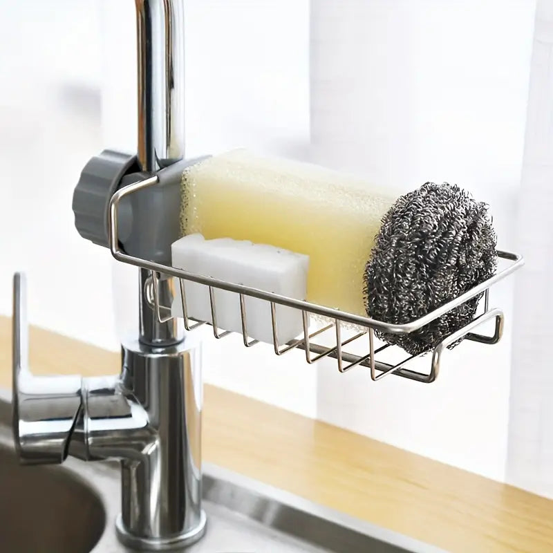 Suport chiuvetă pentru bureți din inox