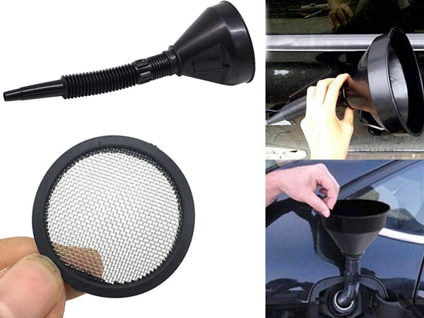 Pâlnie pentru combustibil, ulei, rezervor, sită inclusă