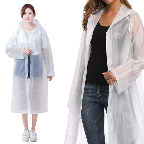 Pelerină de ploaie groasă, impermeabilă, cu glugă