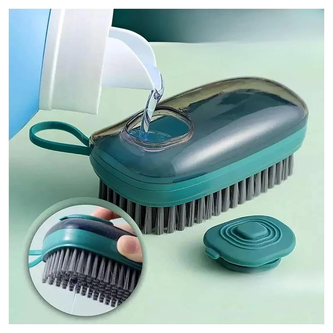 Perie de curățat cu rezervor de detergent