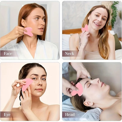 Rolă masaj facial cu 2 capete din jad natural