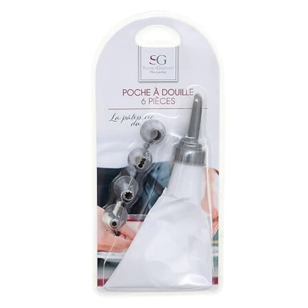 Poș pentru ornat, 1 pungă și 5 duze din plastic