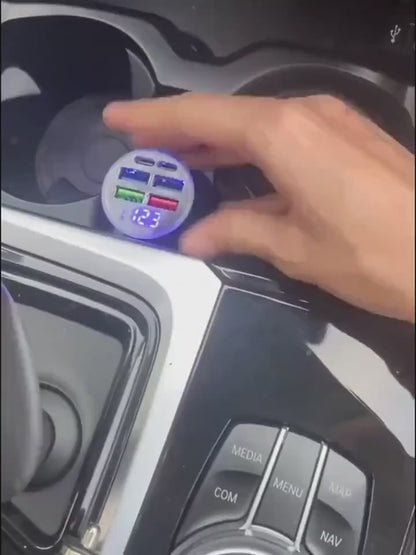 Încărcător auto cu 6 porturi de încărcare rapidă