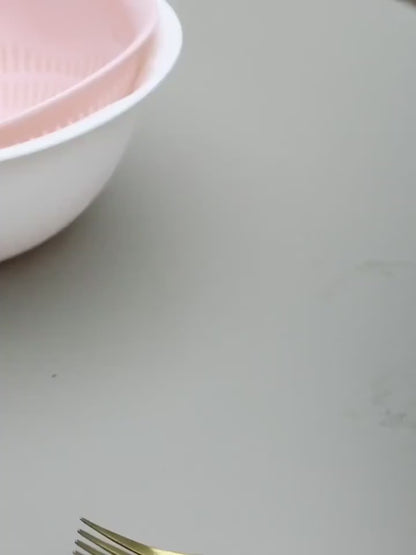 Coș și strecurătoare 2 în 1 cu scurgere pliabilă