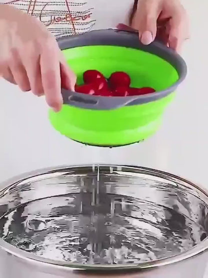 Strecurătoare pliabilă din silicon cu mânere