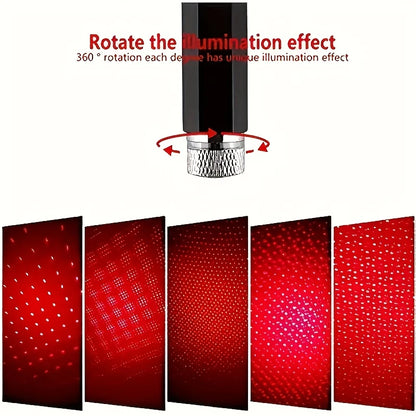 Proiector de lumină ambientală cu stele, LED și USB