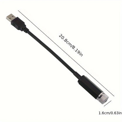 Proiector de lumină ambientală cu stele, LED și USB