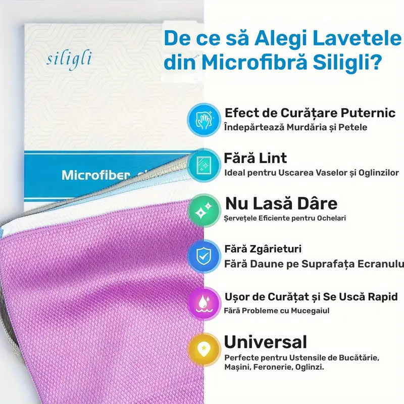 Set 5 prosoape din microfibră, model solzi de pește