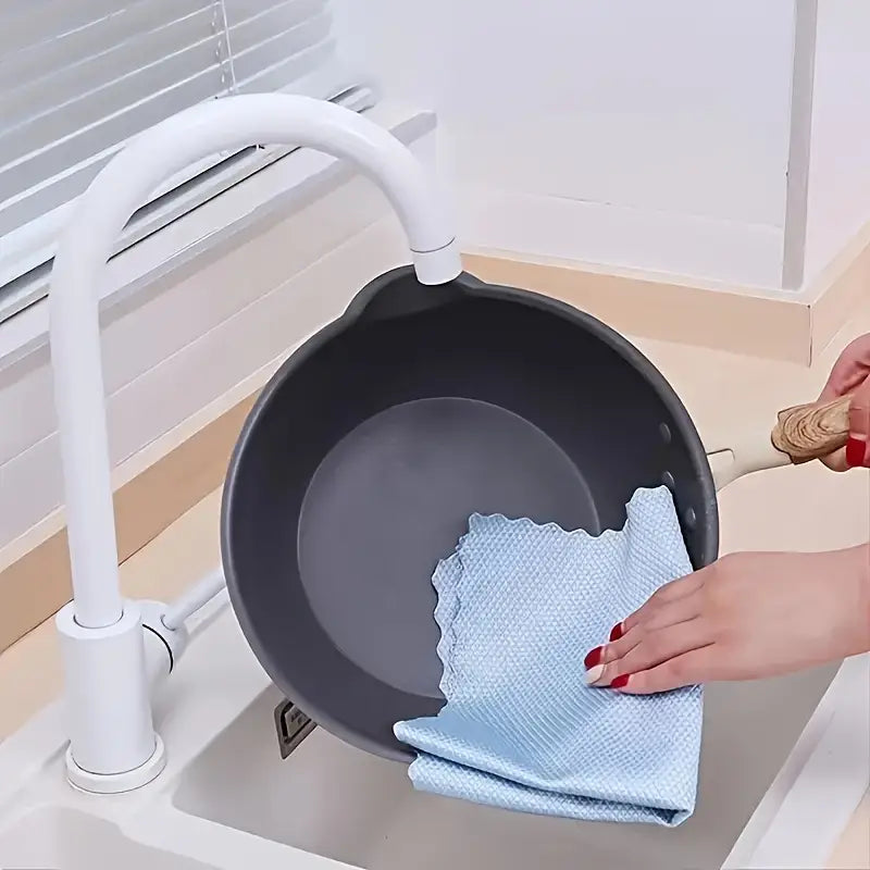 Set 5 prosoape din microfibră, model solzi de pește
