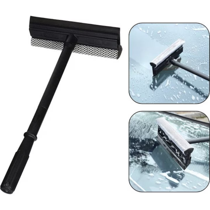 Racletă cu mâner telescopic pentru șters geamuri