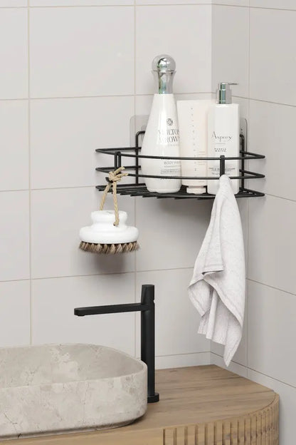 Raft metalic pe colț pentru loțiuni duș