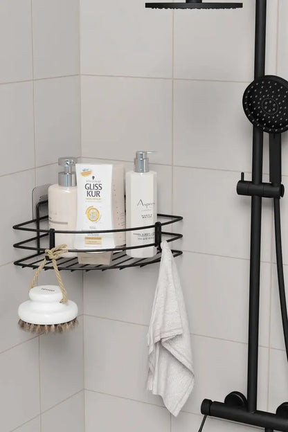 Raft metalic pe colț pentru loțiuni duș