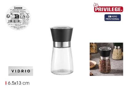 Râșniță de piper/sare din sticlă Privilege