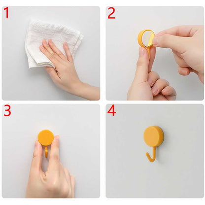 Set 5 cârlige adezive colorate