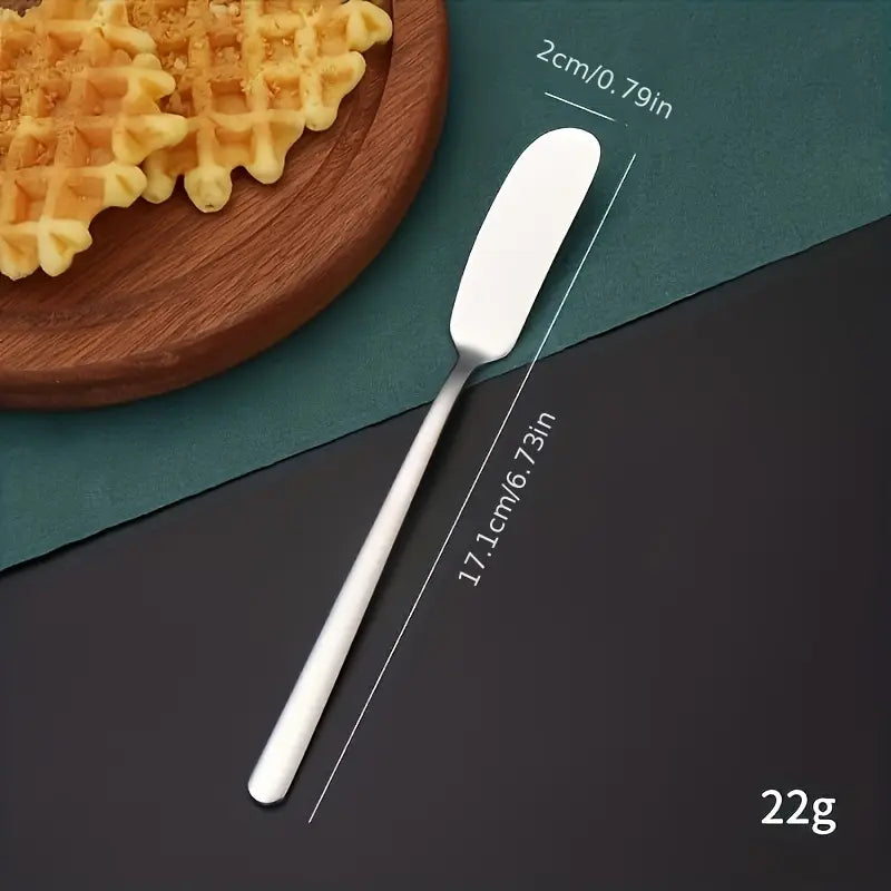 Set de 2 spatule din oțel inoxidabil pentru unt și brânză