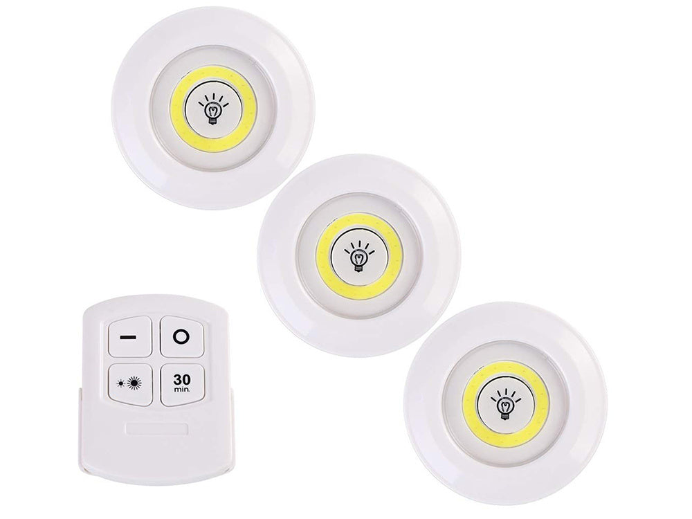 Set 3 lămpi LED, control prin telecomandă