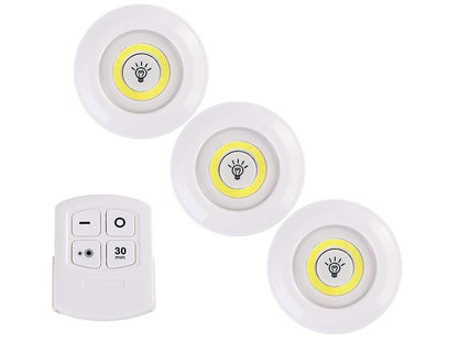 Set 3 lămpi LED, control prin telecomandă