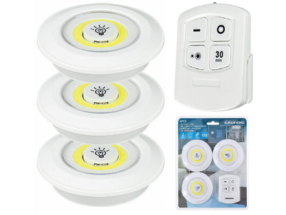 Set 3 lămpi LED, control prin telecomandă