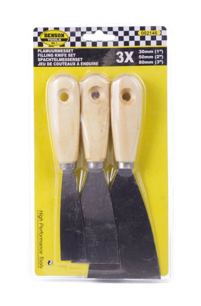 Set 3 șpacluri pentru lucrări de finisare