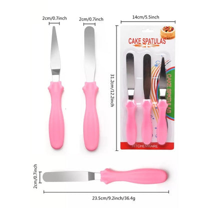 Set de 3 spatule pentru prăjituri, 23 cm