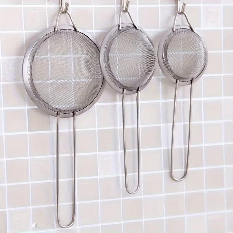 Set 3 strecurătoare din inox cu plasă fină