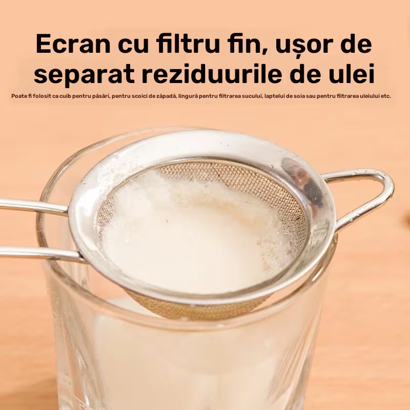 Set 3 strecurătoare din inox cu plasă fină
