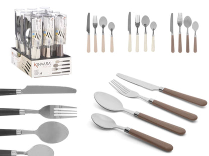 Set 4 tacâmuri, Kinvara, inox, argintiu