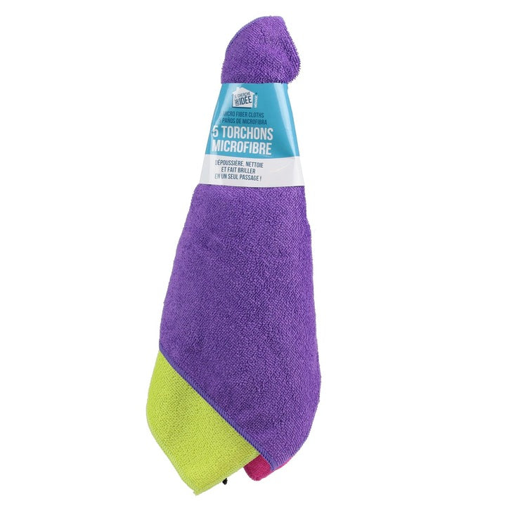 Set 5 lavete din microfibra, absorbante, 25x25 cm