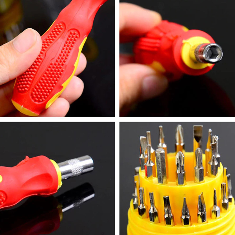 Șurubelnițe de precizie Torx, 31 buc, magnetice