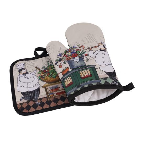 Set mănușă și pad pentru oale încinse