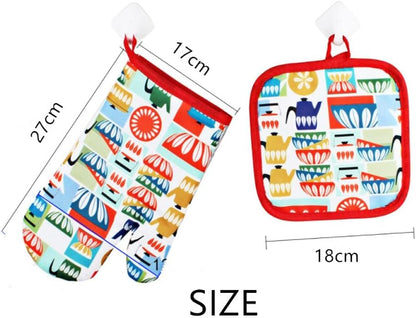 Set mănușă și pad pentru oale încinse