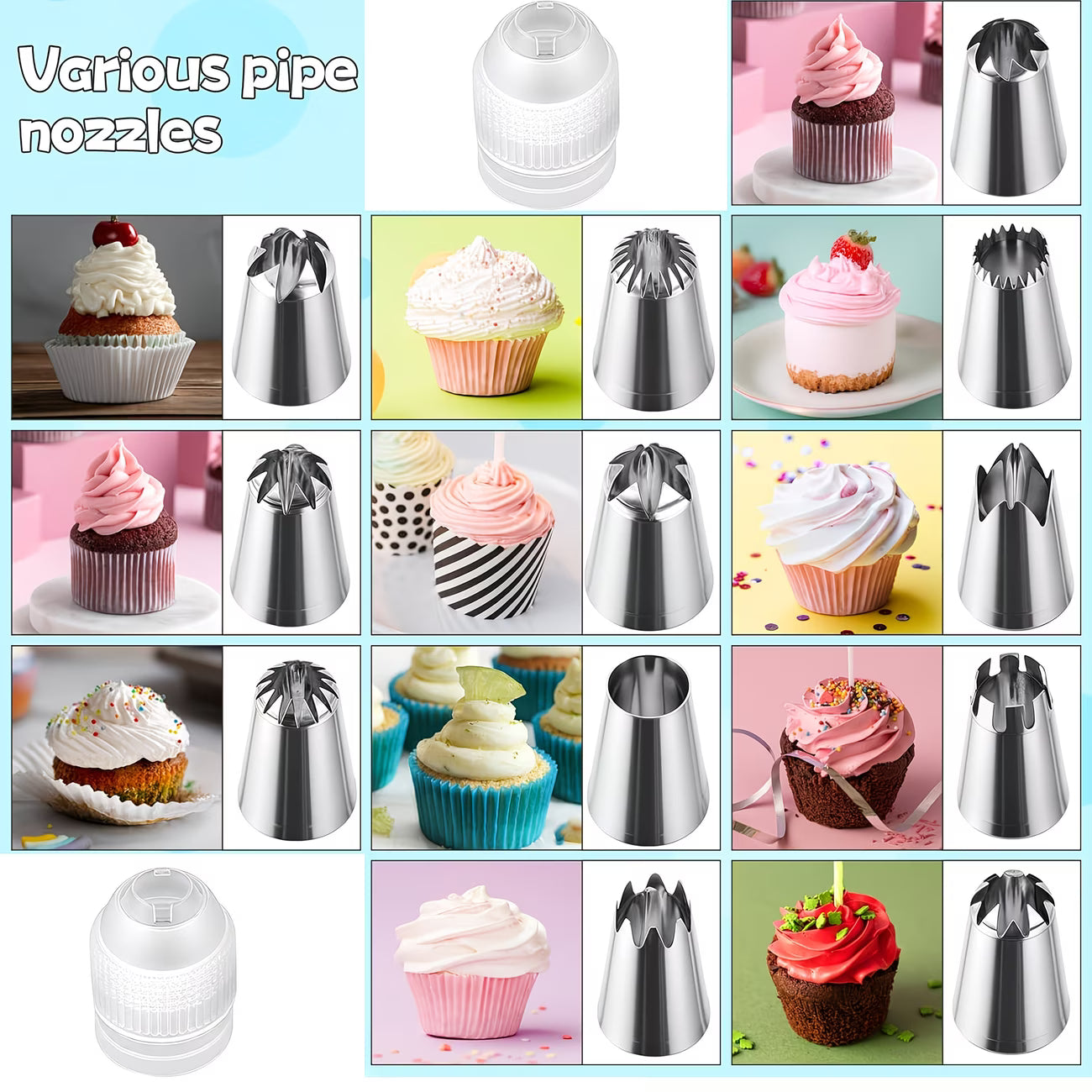 Set pentru ornat torturi și prăjituri cu 12 forme