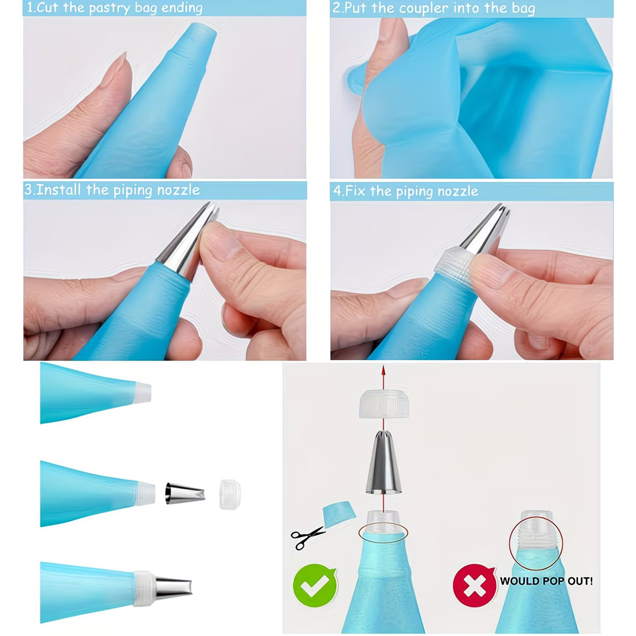 Set pentru ornat torturi și prăjituri cu 12 forme