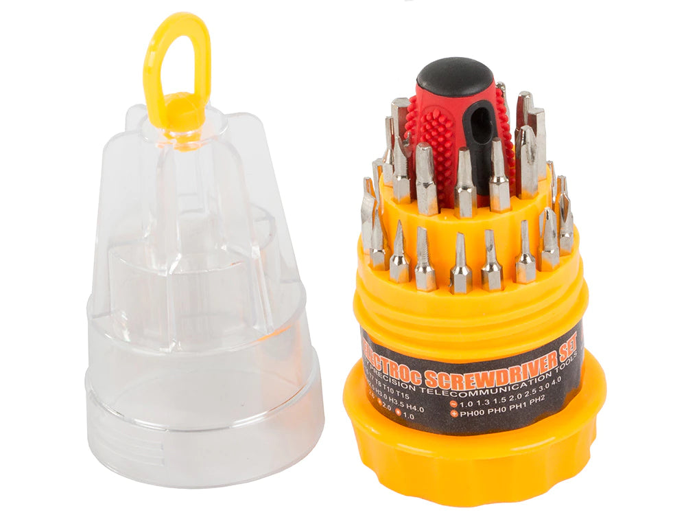 Șurubelnițe de precizie Torx, 31 buc, magnetice