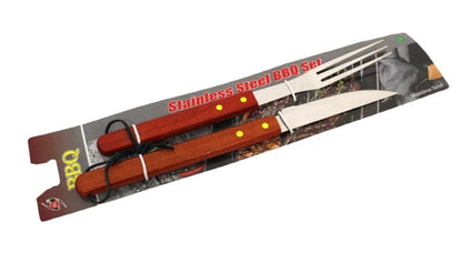Set de 2 ustensile pentru grătar, 44 cm