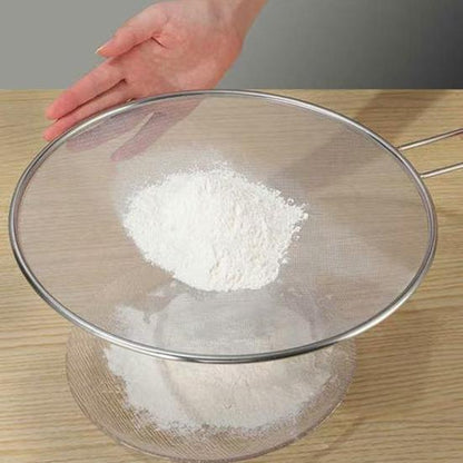 Sită plată de bucătărie din inox cu plasă fină