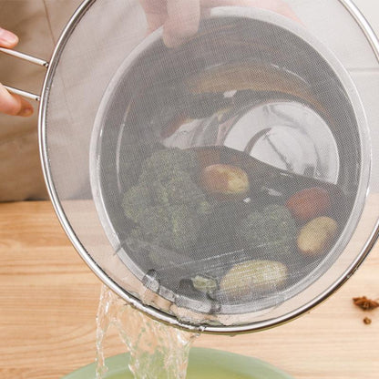 Sită plată de bucătărie din inox cu plasă fină