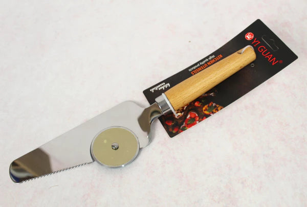 Spatulă cu cuțit pentru pizza sau tort, 29 cm