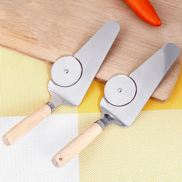 Spatulă cu cuțit pentru pizza sau tort, 29 cm
