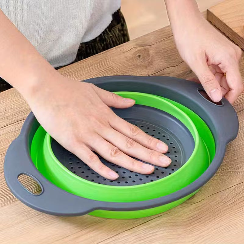 Strecurătoare pliabilă din silicon cu mânere