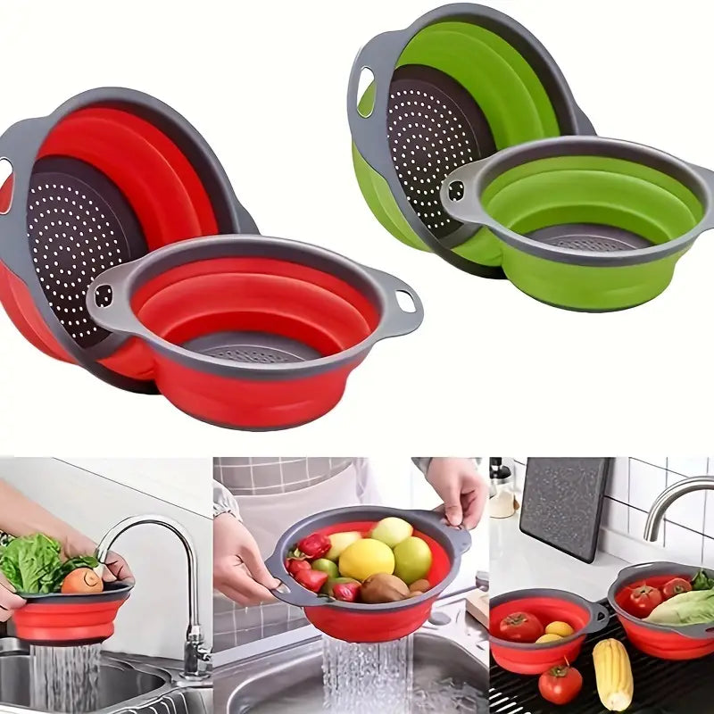 Strecurătoare pliabilă din silicon cu mânere