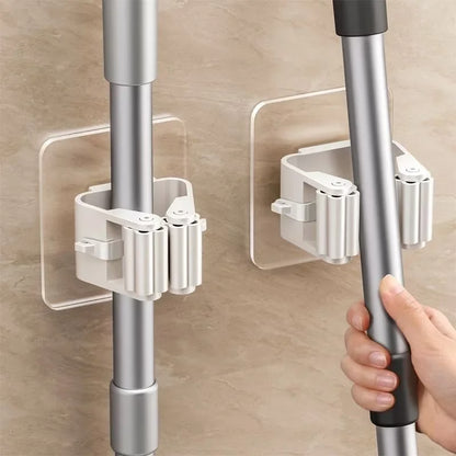 Set 2 bucăți suport de perete pentru mop și mătură