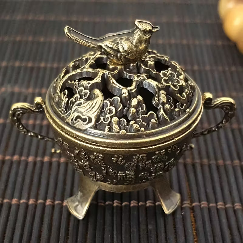 Suport tămâie din alamă cu model oriental