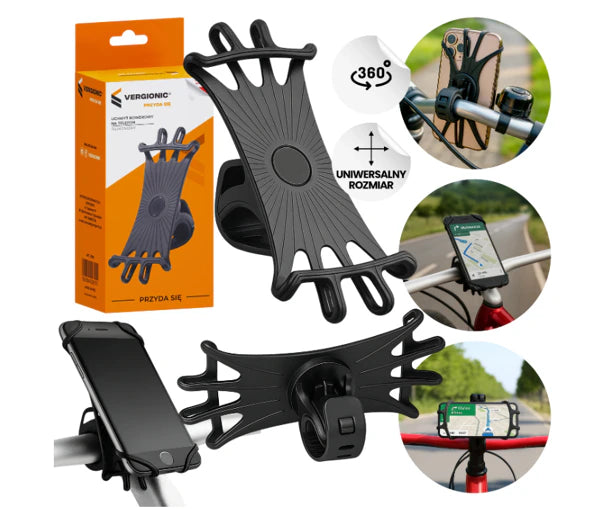 Suport pentru telefon cu prindere pe ghidon, 360°, universal