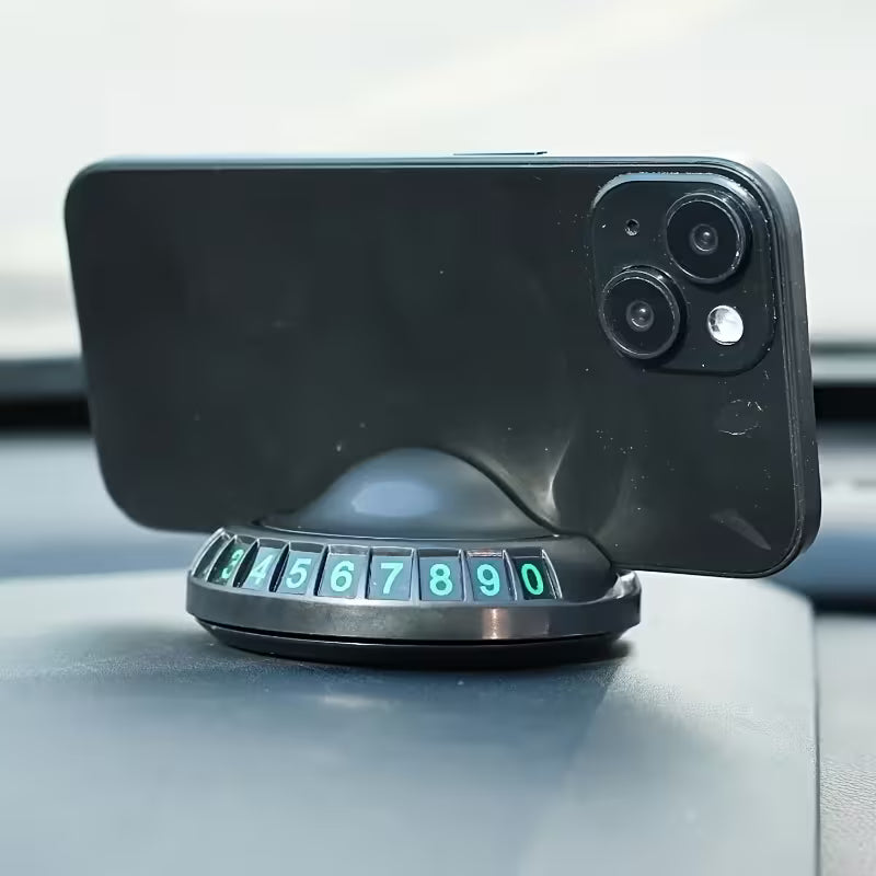 Suport auto 2-în-1 cu afișare număr de telefon