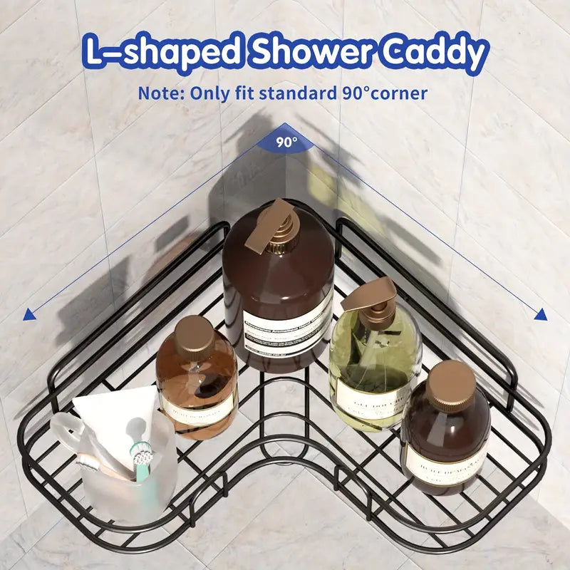 Raft metalic pe colț pentru loțiuni duș