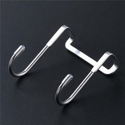 Cârlig suport ușă din inox, design dublu